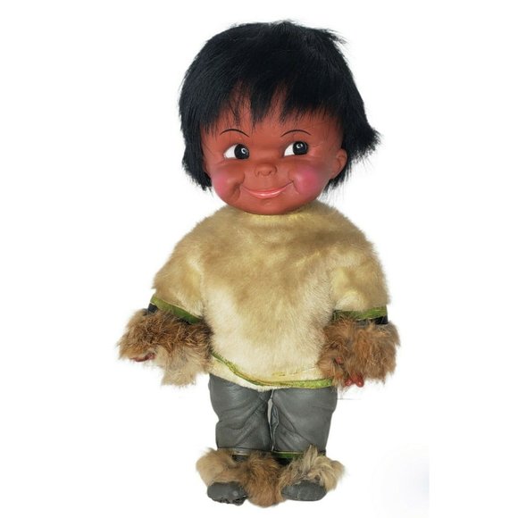 Native American Indian Doll Baby Dolls Leather Clothes 12 inches Set 2 Vintage - Picture 10 of 12